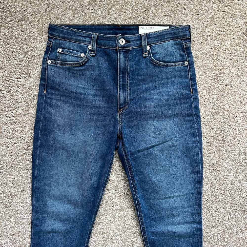 Rag & Bone Nina High Waist Ankle Skinny Jeans in Camden Wash